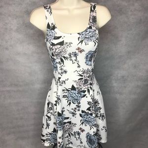 H&M Divided Sleeveless Floral Fit & Flare Dress